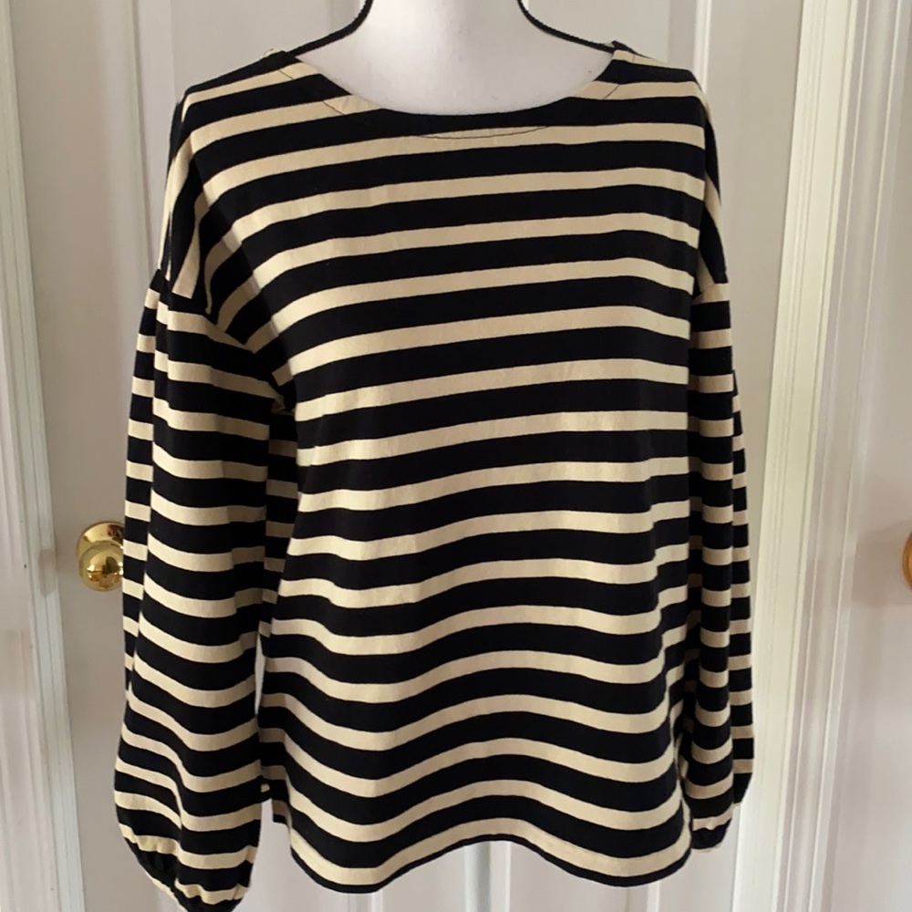 04:08 - JCrew Mariner Cloth Puff-sleeve Top - Picture 2 of 10